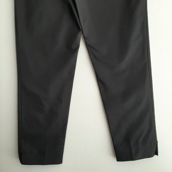 ELLEN TRACY Linda Slim Classic Ankle Crop Pants Black Sz 6 - Picture 8 of 11